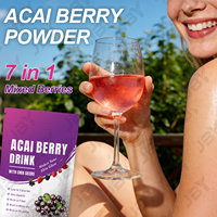 Poudre de baies d'açaï JBY, expédition directe d'usine, qualité alimentaire, boisson populaire, jus sain et beauté, marque privée, avec des graines de chia riches
