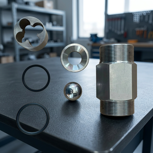 Valvole di aspirazione/scarico complete di ricambio assemblate per pompe MIA NEO - Trattamento chimico pneumatico ad alta pressione - AISI316 FPM - Product Image 3
