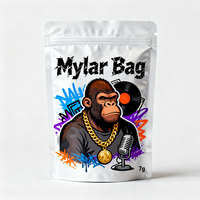 Sachet refermable personnalisé imprimé, emballage plastique, fermeture éclair, sac en Mylar mat pour biscuits et bonbons