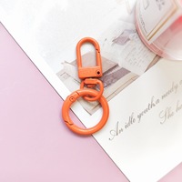 Porte-clés en alliage coloré en forme de bonbon, avec boucle, fermoir à homard, chaîne pour sac, accessoires de fabrication de bijoux