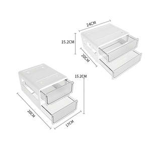 Organisateur de bureau blanc, rangement gain de place sans perçage pour <span class=keywords><strong>le</strong></span> bureau à domicile - Product Image 5