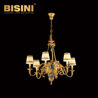 Lustre de style européen en porcelaine décoré de fleurs, finition bronze antique, lampe de luxe haut de gamme pour la maison
