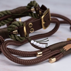 Nieuw product <span class=keywords><strong>2026</strong></span> 2025 Reflecterende dierenprint hondenriem met trekhaak, gevlochten, duurzaam hondenhalsband & -riem - Product Image 3