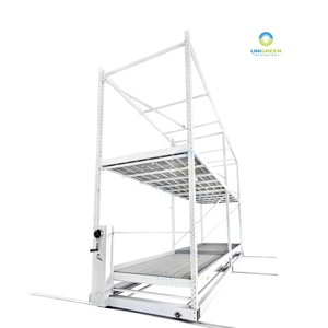 Racks de culture d'intérieur verticaux mobiles à 2 niveaux pour plantes médicales multispan de banc Racks de culture hydroponique commerciale Système de ventilation - Product Image 3