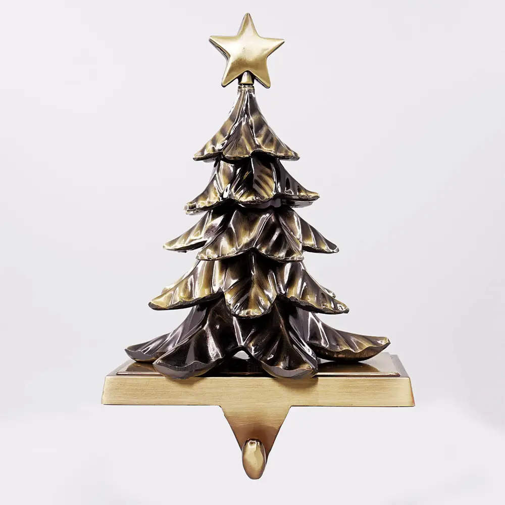 Ornamenti natalizi personalizzati supporto per calza con gancio per mensola dell'albero 3D per mensola del camino