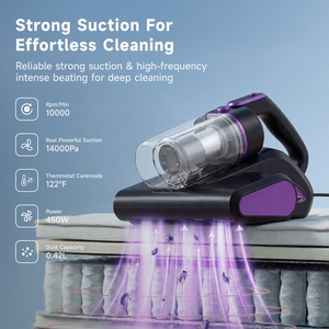 OEM Supplier 450W 14KPa Powerful Suction H10 Filter UV Bed <b>Vacuum</b> Cleaner Dust Mite Mattress Mattress <b>Vacuum</b> Cleaner - Product Image 2