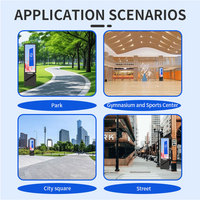 Totem interactif à double écran Android pour affichage publicitaire extérieur – Borne tactile numérique LCD pour centre commercial