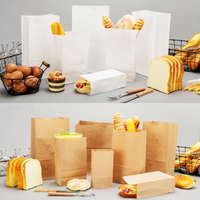 Sacs en papier de tailles multiples pour emballage alimentaire, non gras, respectueux de l'environnement et recyclable, vente en gros