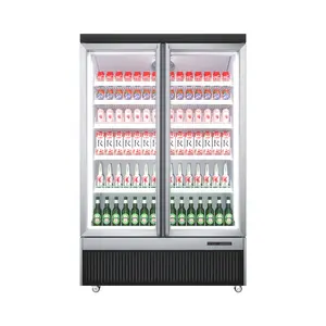 Instant-Getränke-Display aufrecht Glas kühlschrank in Tür kühlern gebaut