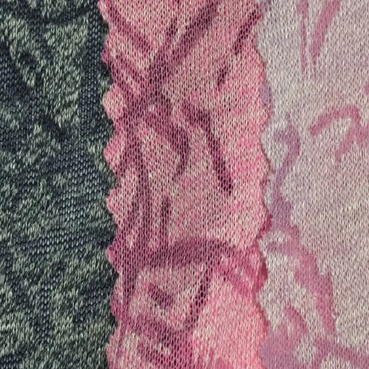 Récolte Tricoté Polyester Rayonne Tricot Teint Rayure Burnout Imprimer Tissu Pour Chemises Pour Femme