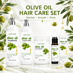 Ensemble de soins capillaires à l'huile d'<span class=keywords><strong>olive</strong></span> naturelle pour cheveux afro-texturés, shampooing hydratant en profondeur, après-shampoing, huile essentielle, soin nourrissant en profondeur, brillance - Product Image 4