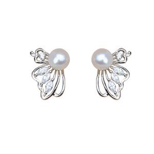 Aretes de Plata S925 con Forma de Mariposa para Hacer Tus Propios Aretes, con Soporte para 5-6 Perlas, Accesorios para Aretes de Moda - Product Image 5