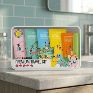 Set de Artículos de Aseo de Viaje para Niños LG Minis Pokemoned, Cepillo de Dientes de Plástico, Pasta de Dientes, Champú, Gel de Ducha, Kit de Higiene Portátil, Dibujos Animados de Anime - Product Image 2