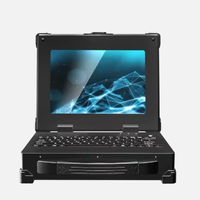 10,1 \ "portátil Industrial CPU portátil ultrafino 82 teclas teclado hacia abajo resistente con ordenador integrado de la DVD-RW