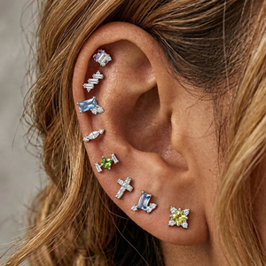 Orecchini da <span class=keywords><strong>Piercing</strong></span> all'Ingrosso con Estremità Filettate e Fondo Piatto, Gioielli per <span class=keywords><strong>Piercing</strong></span> al Corpo, Labret CZ, <span class=keywords><strong>Piercing</strong></span> per Labbra, Cartilagine dell'Orecchio, <span class=keywords><strong>Trago</strong></span>, Orecchini da <span class=keywords><strong>Piercing</strong></span> da <span class=keywords><strong>Donna</strong></span> - Product Image 5