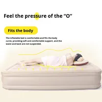 Matelas gonflable simple ou double avec pompe et oreiller, lit à coussin d'air automatique, pliable pour la maison, le mobilier, le camping en plein air