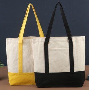 Bán buôn bông vải Túi mua sắm vai túi có thể tái chế công suất lớn bông vải Tote Túi - Product Image 2