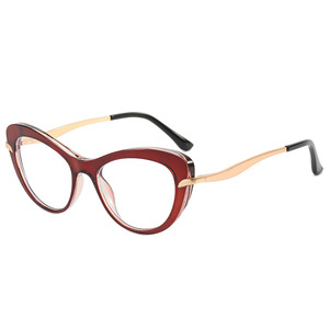 Gafas con montura Cat Eye TR90 anti luz azul 1903 para mujer, tamaño mediano, lentes AC, puente nasal estándar - Product Image 2