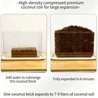 Nouvelle Arrivée : Brique de coco compressée respirante pour culture, idéale pour plantes en pot et habitat de reptiles