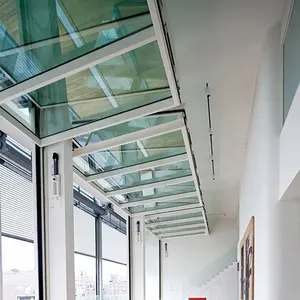 YUOU Automatic Modern Style Tilt Up Door Vertical Bi Folding Bi-Fold Transparent Glass Garage Doors
