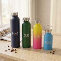 Bouteille isotherme sous vide en acier inoxydable 304, gourde sportive en métal pour enfants et adultes, OEM ODM, thermos isolé avec revêtement en poudre, vente en gros