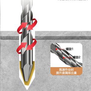 ดอกสว่านสามเหลี่ยมแบบแข็งพิเศษสำหรับการเจาะแบบแห้ง พร้อมตัวนำทางมุมเอียงสำหรับกระเบื้อง คอนกรีต ซีเมนต์ ดอกสว่านคอนกรีต - Product Image 3