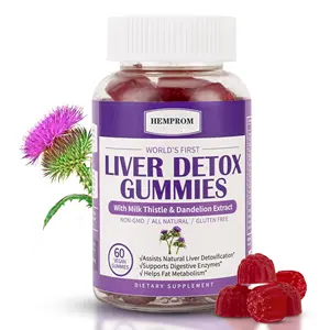 Doğal karaciğer sağlığı karaciğer temizlemek detoks ve onarım takviyesi süt Thistle Gummies