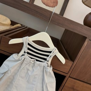 Baby Girls Striped Vest <b>Set</b> Thin Quick Dry Overalls <b>Suspender</b> Skirt Summer Clothing <b>Set</b> - Product Image 4