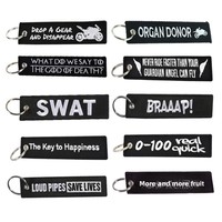 Porte-clés personnalisé tissé avec sangle, broderie de texte, patch avion, logo brodé, étiquette de clé avion, porte-clés de vol