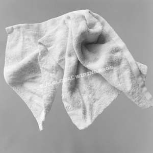 ผ้าเช็ดทำความสะอาดสำหรับโรงงานอุตสาหกรรม ผ้าขนหนูสีขาว ผ้าเช็ดทำความสะอาด ทำจากผ้าฝ้ายรีไซเคิล ไม่มีสารตกค้าง - Product Image 1