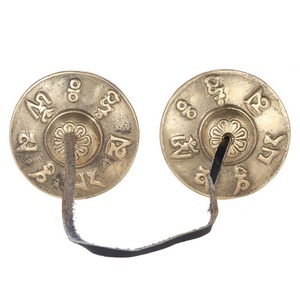 2.6in/6.5cm di <span class=keywords><strong>meditazione</strong></span> tibetana Tingsha campanella artigianale con simboli fortunati buddisti - Product Image 1