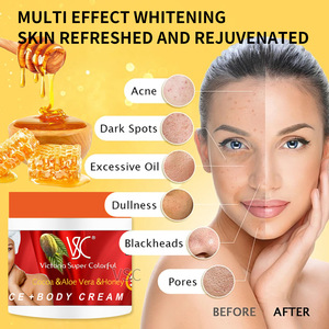 Crema corporal facial vegana de Etiqueta Privada, Aloe Vera orgánico, miel, <span class=keywords><strong>Retinol</strong></span>, brillo, hidratante, antimanchas negras, cuerpo batido - Product Image 4