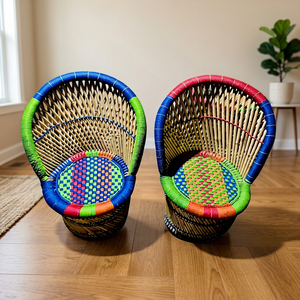 Tabourets de table en bambou faits à la main au design personnalisé, avec revêtement amovible en cuir, style moderne japonais pour école et appartement - Product Image 6