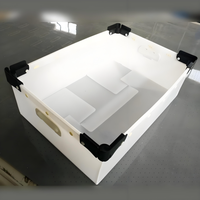 Meilleur prix d'usine en plastique entrepôt stockage Rack caisses baignoires durable ondulé Poly cueillette bacs PP emballage diviseur boîte