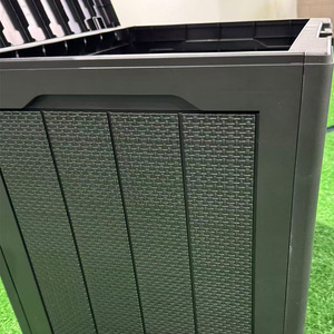 गार्डन 118l वेदरप्रूफ रतन प्रभाव लॉयोग्य भंडारण बॉक्स आउटडोर - Product Image 3