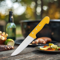 Ensemble de couteaux de chef en acier Damas moderne personnalisable, finition hautement polie, manche en plastique ambidextre, couteaux de cuisine durables