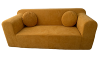 Canapé modulaire QINUO Orange 3 places, tissu texturé moderne, rembourré, écologique, pour salon, appartement, hôtel