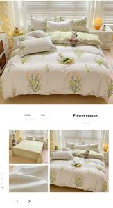 2025 estilo coreano Simple poliéster cuatro piezas estampado reactivo desechable sábana edredón funda <span class=keywords><strong>de</strong></span> almohada conjunto <span class=keywords><strong>para</strong></span> estudiantes - Product Image 5