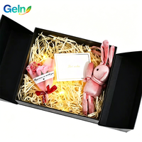 Boîte cadeau magnétique portable de luxe personnalisée, boîte rigide à double porte avec découpe laser et gaufrage pour mariage, Noël, emballage cosmétique