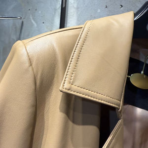 وصل حديثًا جاكيت عتيق ناعم وطبيعي الخصر جاكيت نحيف للمرأة سترات بنسيج التمساح - Product Image 4