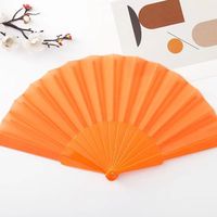 Éventail uni artisanal pour performance d'équipe, accessoire classique pour la danse carrée - Vente directe usine, prise en charge des designs personnalisés et échantillons