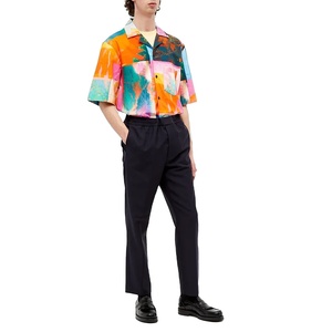 <span class=keywords><strong>Camicia</strong></span> hawaiana Casual da <span class=keywords><strong>uomo</strong></span> a maniche corte in <span class=keywords><strong>lino</strong></span> Casual personalizzata in europa - Product Image 3