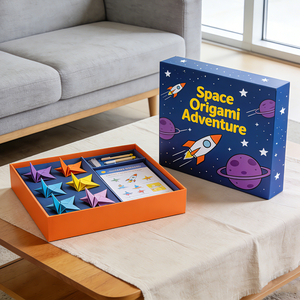 Kit d'<span class=keywords><strong>origami</strong></span> et de découpe de papier pour débutants, avec thème animaux et nature, livre d'artisanat artistique pour enfants de 4 <span class=keywords><strong>à</strong></span> 6 ans, jouet éducatif - Product Image 1