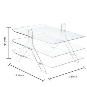 Porta Cartas de Acrílico de Alta Transparencia, 1 Nivel, Estilo Art Deco, Ligero, para Decoración del Hogar, Porta Cartas A4 de Escritorio - Product Image 4