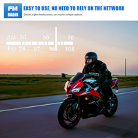 Casque de moto avec interphone, écouteurs Bluetooth MAXTO M2, interphone pour casque de moto