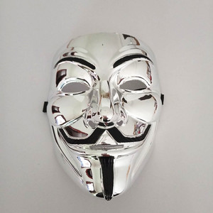 Masque de meurtre en forme de V plaqué or et argent haut de gamme Masque sur le thème du film. Masque de fête du festival d'Halloween. - Product Image 4