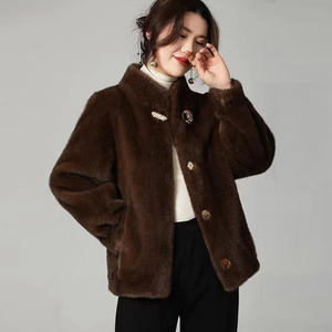 <span class=keywords><strong>Manteau</strong></span> en fausse <span class=keywords><strong>fourrure</strong></span> de <span class=keywords><strong>vison</strong></span> pour femme, haute qualité, vente en gros - Product Image 3