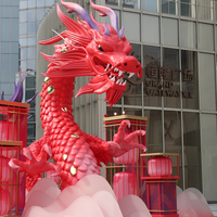 Sculpture de dragon géant en résine et fibre de verre, art urbain paysager, décoration de jardin, statue de dragon en résine de grande taille pour extérieur