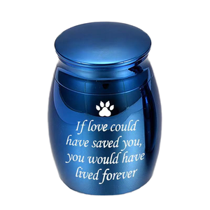 Wholesale Supply Exports Modern Eco-Friendly Stainless Steel Paw Print Teardrop Pet <b>Memorial</b> Urn Keepsake Ashes Holder Cremation - Product Image 4