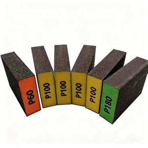 Bloc éponge de ponçage rectangulaire flexible, à dureté moyenne, pour ponçage humide et sec, 25 mm, pour polissage manuel de l'acier inoxydable, OEM OBM - Product Image 3